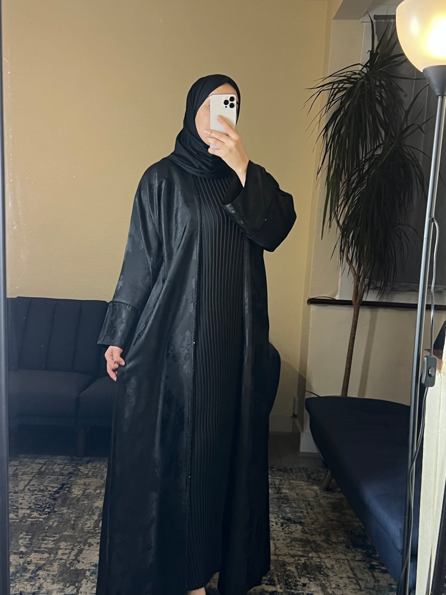 Black Abaya with Matching inner
