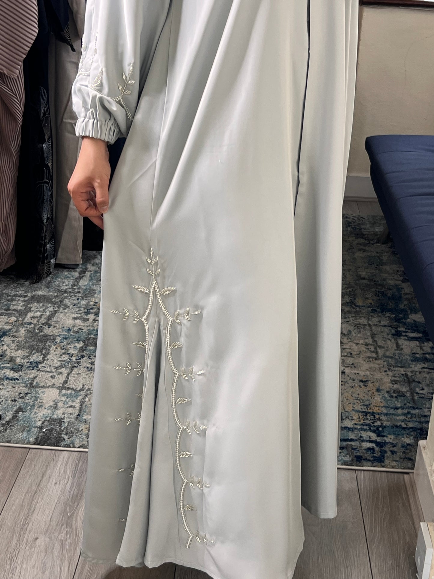 Light gray abaya