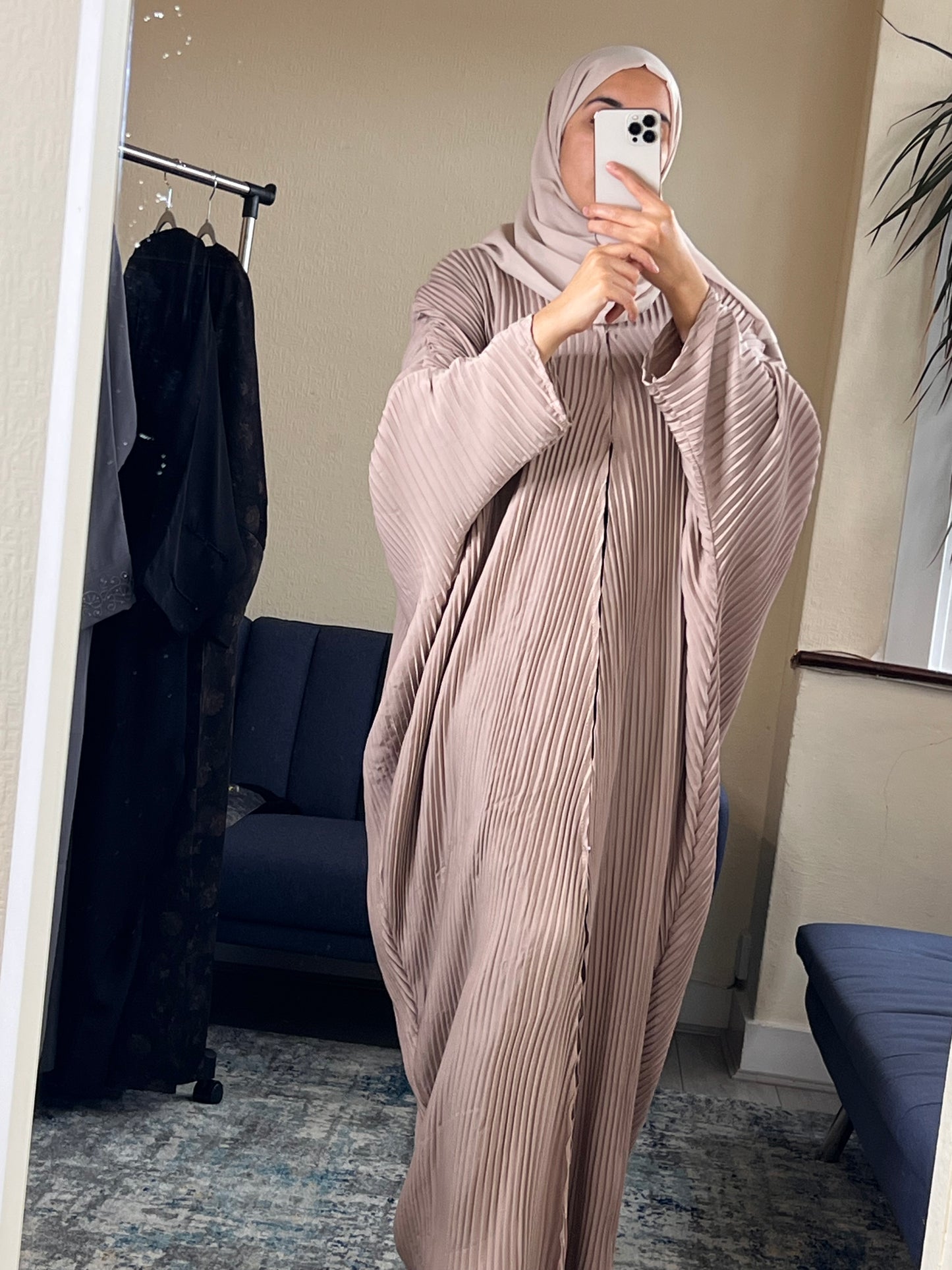 Taupe Batwing abaya