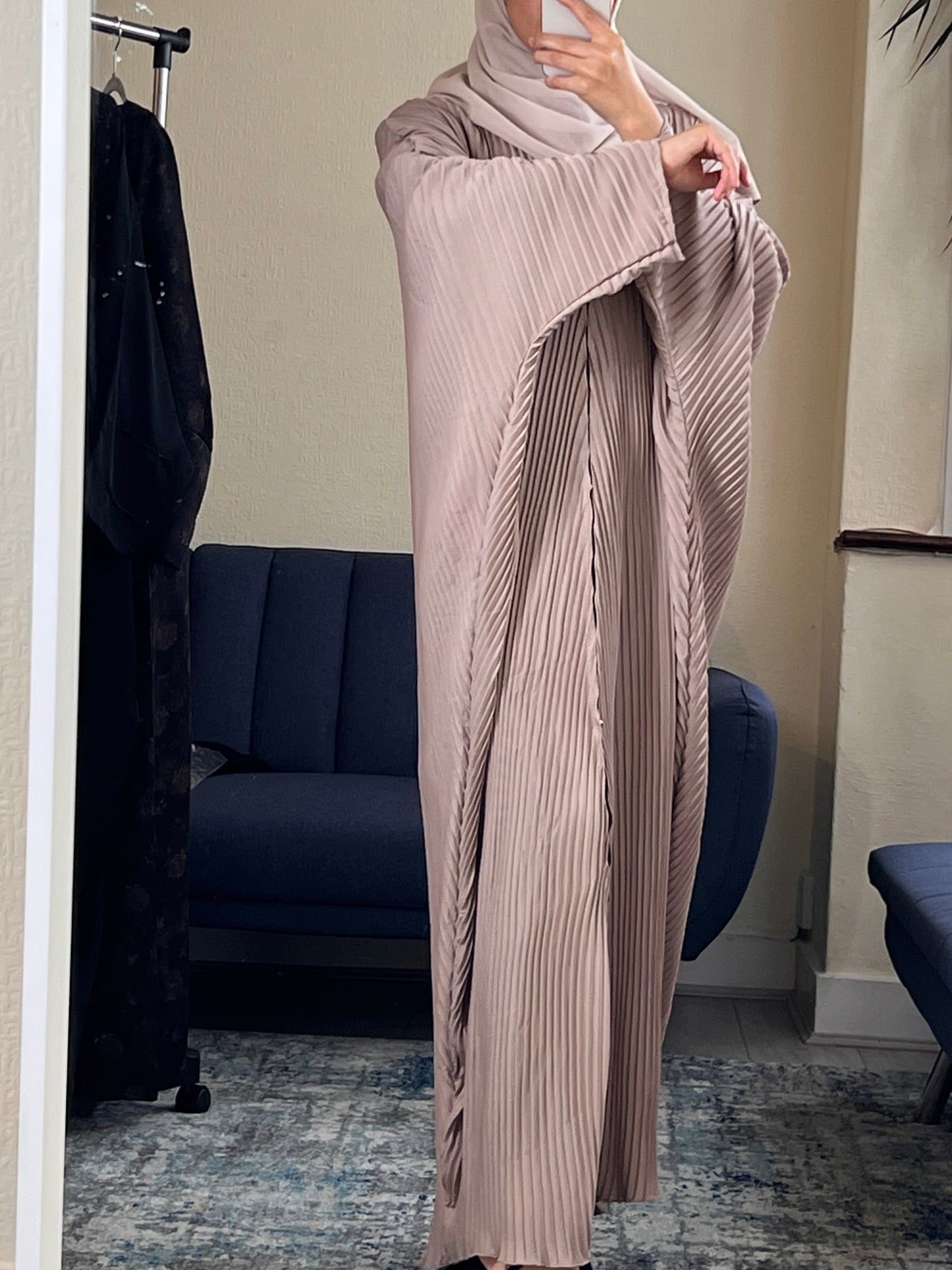 Taupe Batwing abaya