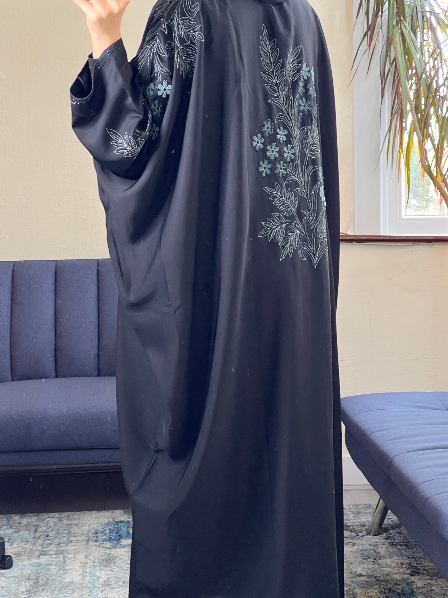 Black batwing abaya