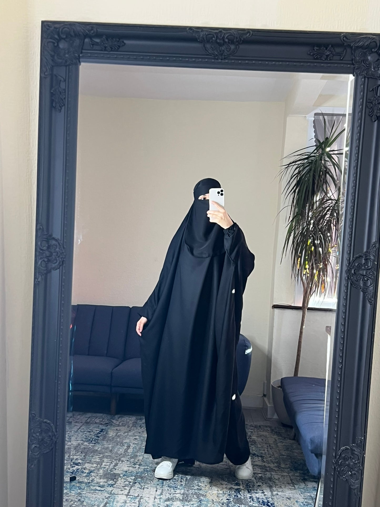 black Baggy Abaya with Optional Niqab