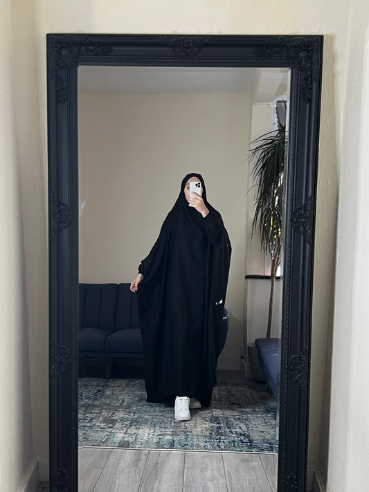black Baggy Abaya with Optional Niqab