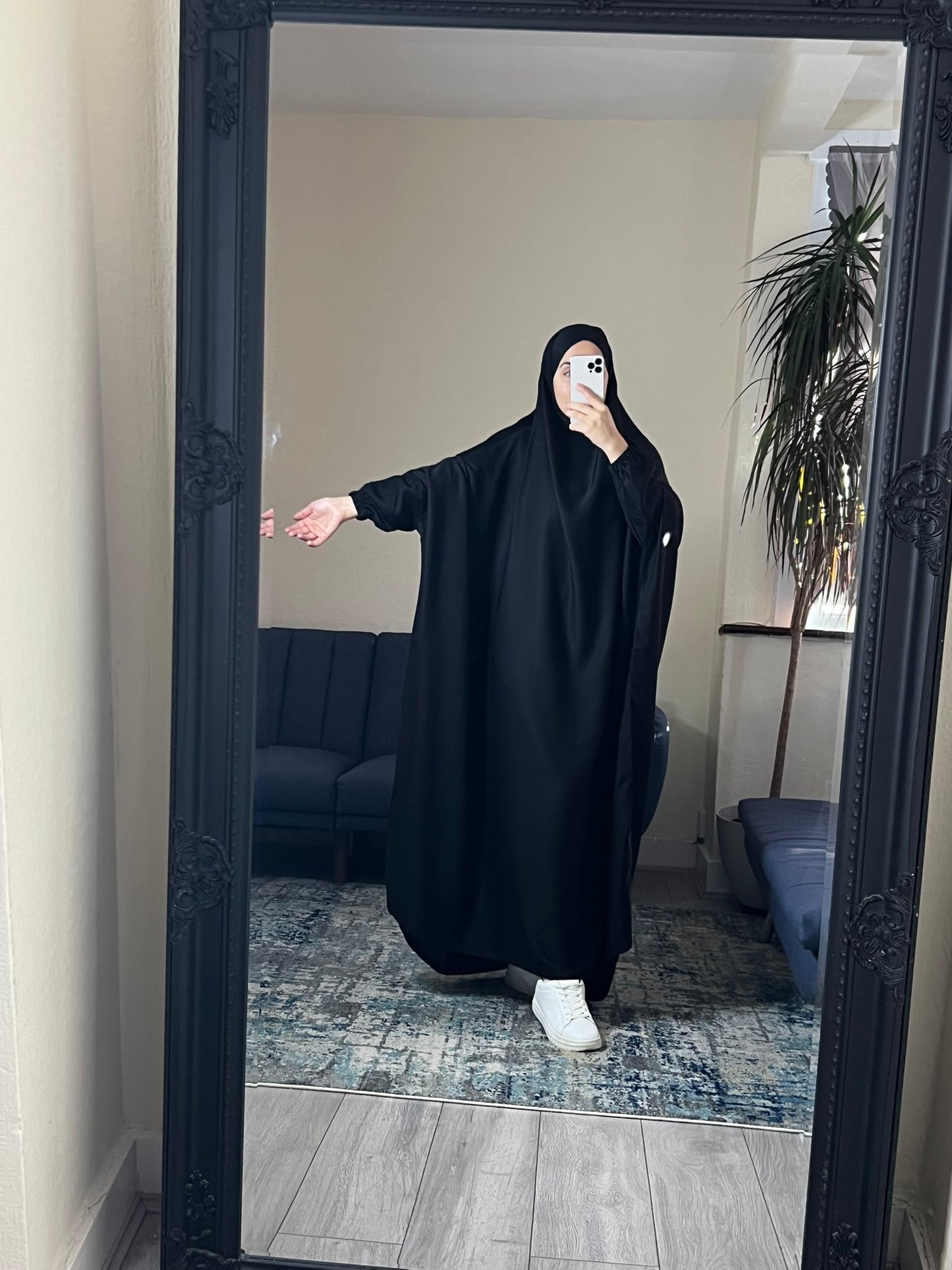 black Baggy Abaya with Optional Niqab